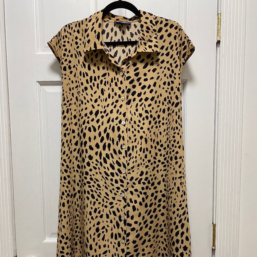 Apt.9 - Animal Print, Sleeveless Midi Dress w/Belt- XXL